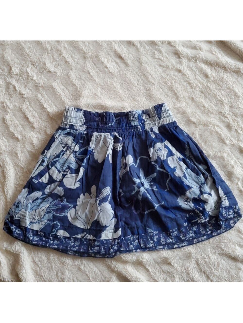 Garage Blue Floral Mini Skirt